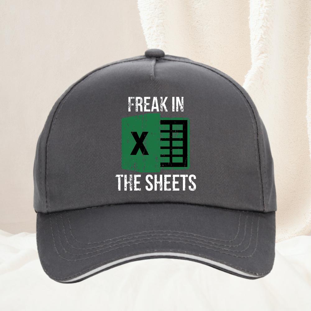Freak in The Sheets Unisex and Women Soft Fashion hat Excel Spreadsheets Wfh Work From Home Accounting Baseball Cap