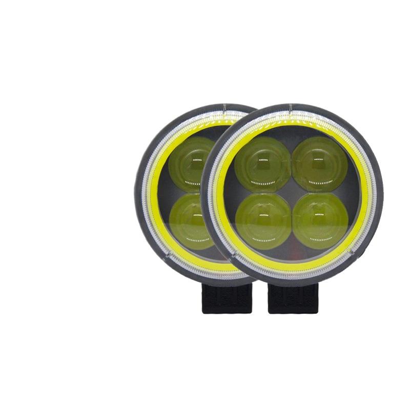 12W LED Work Light For Car Off Road 3D Lens Clover Headlight Motorcycle Fog Lamp Default
