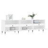 TV Cabinet, White, 150X30X44.5 Cm, Wood-Based Material