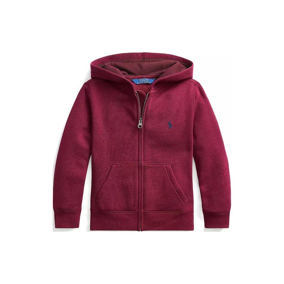 

Детские худи Polo Ralph Lauren однотонные с вышивкой логотипа на молнии с капюшоном темно-красные 323799360-031 L