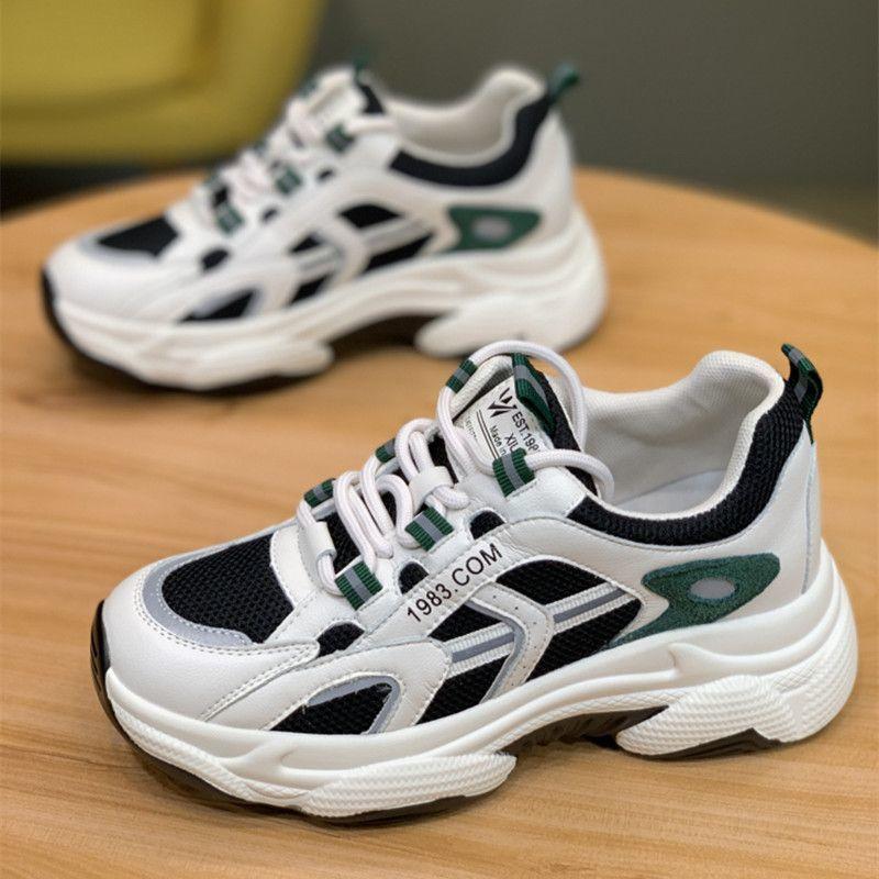 Dad Shoes Women Ins Tide, Spring and Autumn New Breathable Thick-soled Wear-resistant, Hong Kong Wind Fried Street Casual Sports Shoes