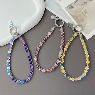 Electroplated Crystal Beaded Phone Lanyard - Luxury Versatile Case & Keychain Pendant Accessory