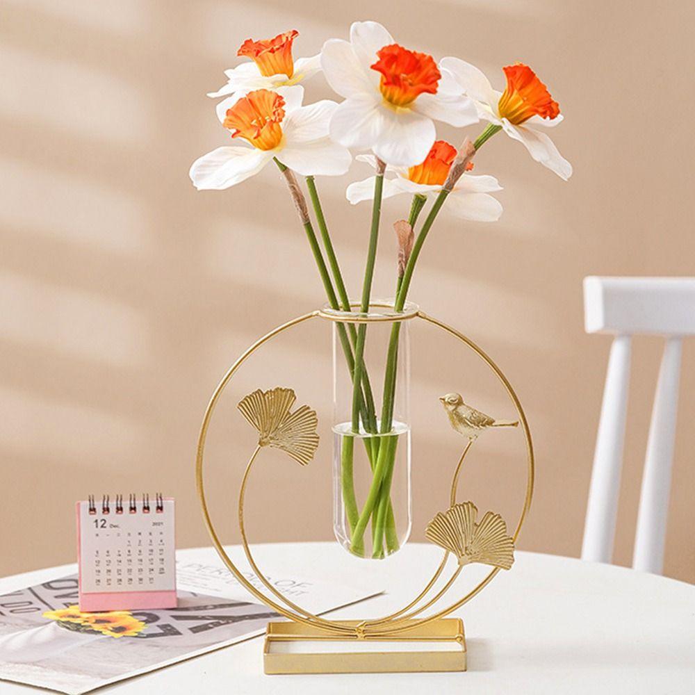 Goldene Weihnachtskerzen Blumenvase Pflanze Blumentopf Hydroponische Vase Ornamente