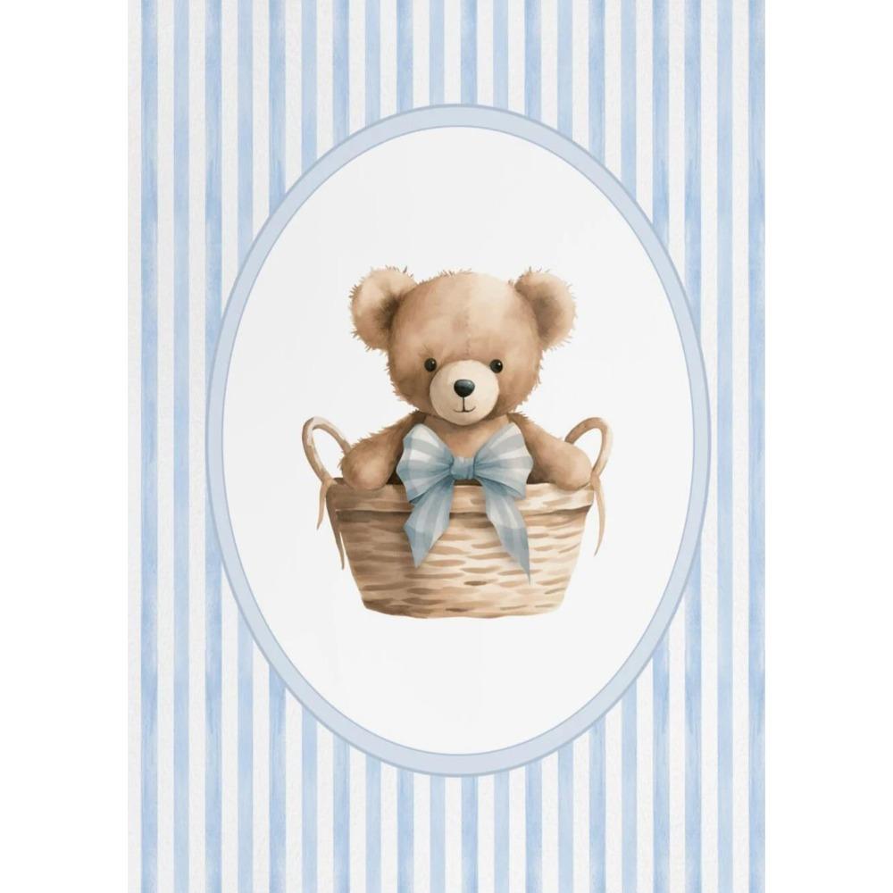 

Vintage Hot Air Balloon Baby Sheep Cow Teddy Bear Plane Poster Canvas Painting Print Wall Art Sage Green for Room Nursery Decor 21X30CMNo Framed