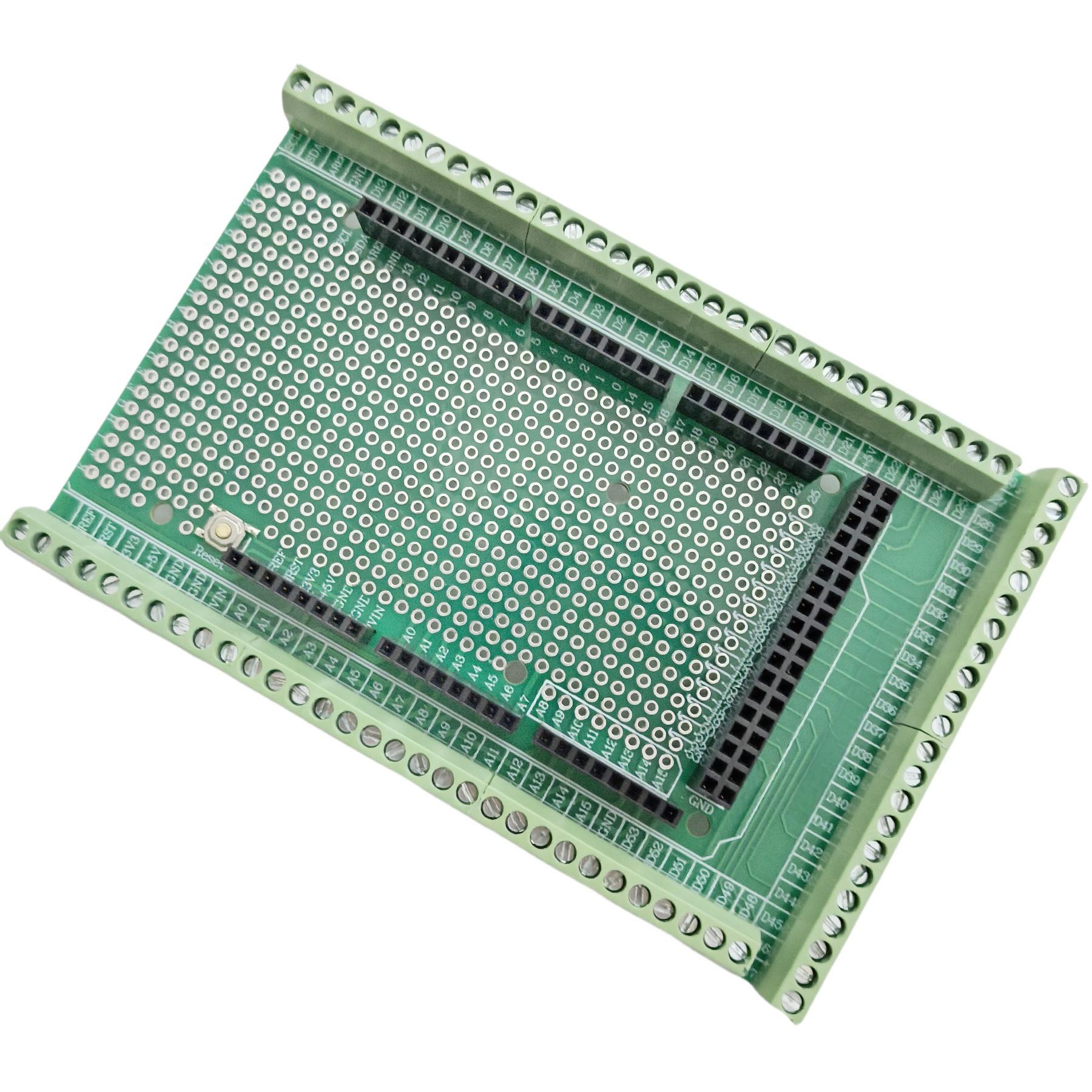 

Сумісний з MEGA2560 Двосторонній прототип друкованої плати гвинтовий клемний блок щит комплект для Arduino Mega 2560 R3