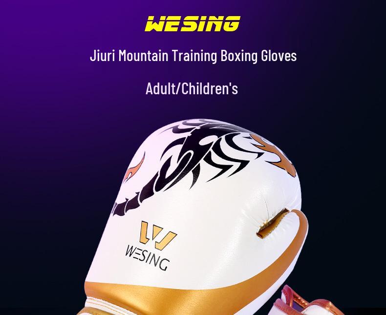 Jiurishan Youth Boxing Gloves for Home Fitness & Sanda Training - Black