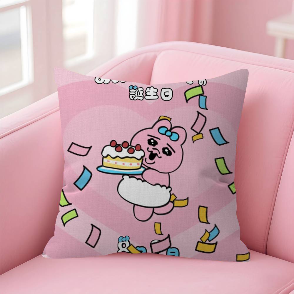 

Kawaii OOpanchu Usagi Maple Design Cushion Cover Happy Autumn Harvest decor Holiday Decorati Pillow Cover 30x30 cm