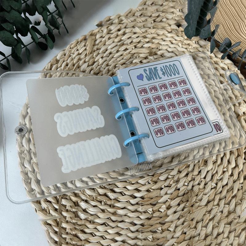 Cartoon Portable Receipt Collection Challenge Money Saving Book Mini Pvc Binders