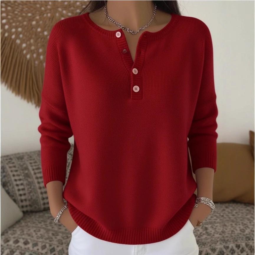 2025 V-neck Button Cardigan: European & American Casual Loose Knit Sweater, Autumn/Winter Fashion for Women.