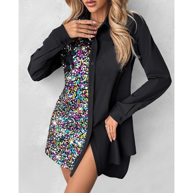 

YYFS женские модные повседневные осенне-зимние блузки и рубашки-поло с длинными рукавами и воротником-стойкой XXL