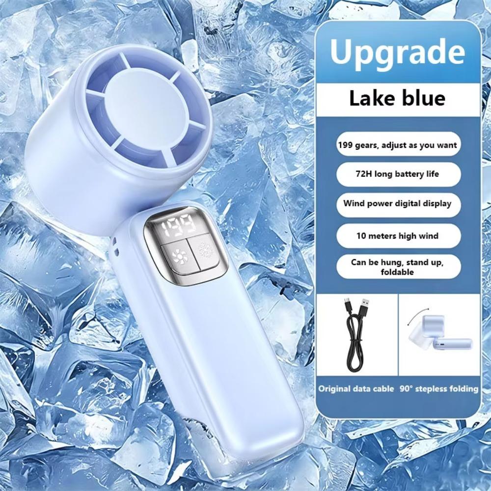 Cooling Ice Cooler Turbo Jet Fan USB Rechargeable Cooling Fan Ice Cooler Fan  Outdoor Travel Office
