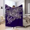 Floral Pattern Blanket Microfiber Flannel Cover Blanket Bedroom Living Room Sofa Soft And Comfortable Home Decoration