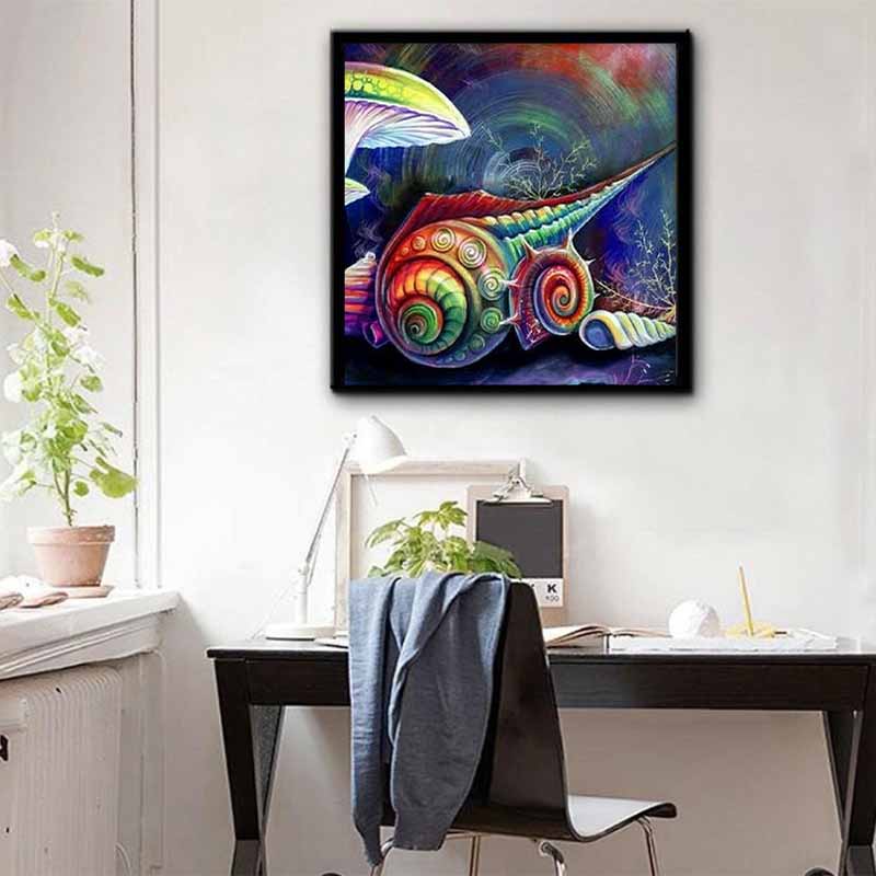 New Arrival 5D DIY Full Circle Diamond Painting "Painted Conch" Embroidery Cross Stitch Home Decor Gift