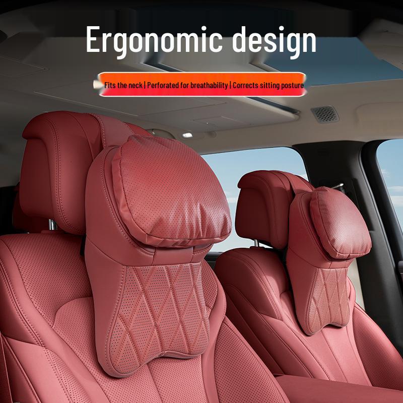 Neck Pillow for Mercedes-Benz, BMW, Li Auto, Tesla Car Headrest & Driver's Seat Backrest