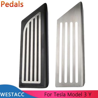 Alumnium Car Pedals Dead Pedal Foot Rest Pedal Protective Cover for Tesla Model 3 Model3 2017 2018