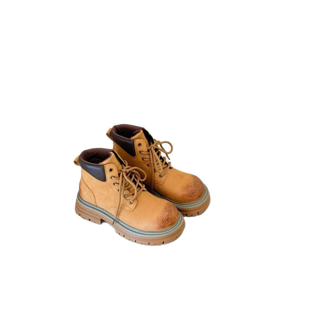 Martin boots men's and women's spring and autumn new British style casual versatile tooling boots thick-soled outdoor travel mountaineering boots