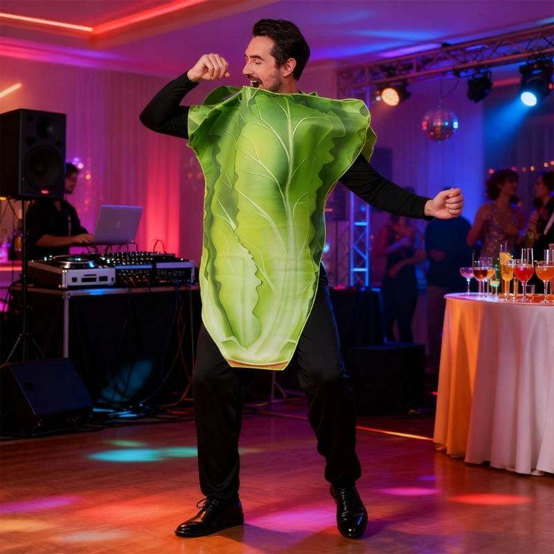 Realistisk Kartoffel/Kål/Tomat Kostume Grøntsagskostume Sjov Mad Kostume til Cosplay Temafest Halloween Jul