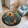 Seahorse,Round Area Rug,Carpet Rug for Living Room Bedroom Sofa Playroom Decor,Non-slip Floor Mat