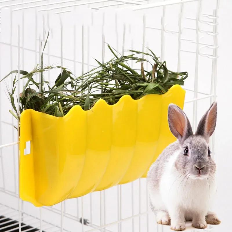 Hanging Grass Feeder Small Pet Rabbit Hanging Grass Feeder Rack Shelf Hay Bowl Holder Box Dispenser Rabbit Supplies