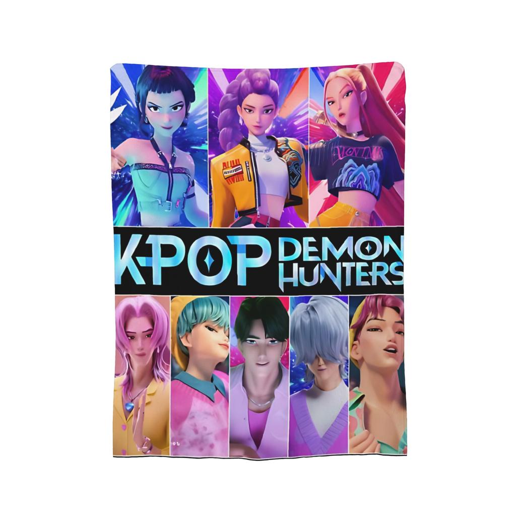 Jinu K-Kpop D-Demon H-Hunters Blanket Cover  Flannel Throw Blankets Summer Air Conditioning Portable Soft Warm Bedsprea,