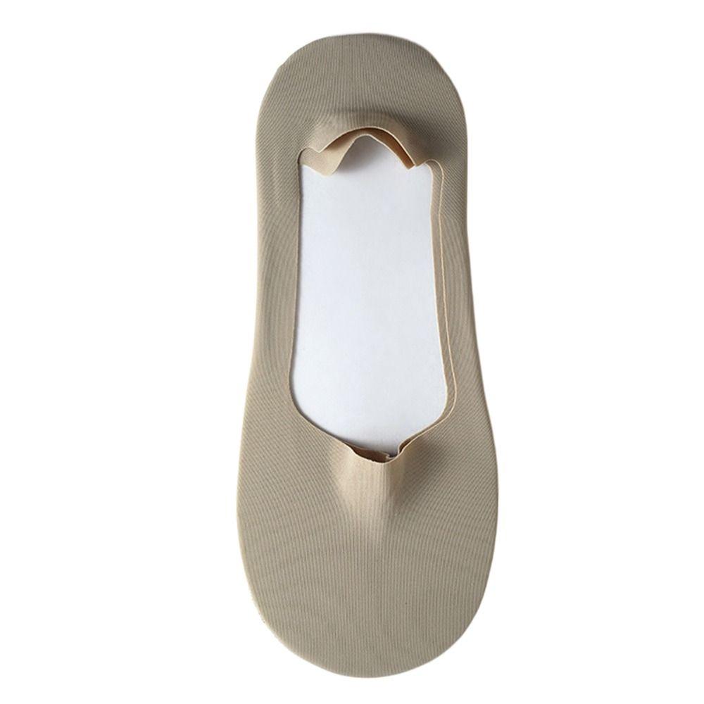 Thin Ice Silk Men Invisible Socks Slippers Breathable Seamless Silicone Anti-slip Socks Male Cotton Bottom Sox Summer