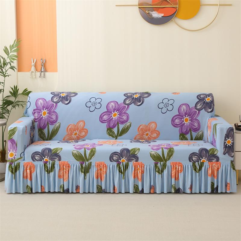 all-inclusive sofa Couch Cover with Skirt Durable Washable High Elastic Stretchable Easy Fit Universal Furniture Protector