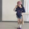 Girls Sweet Korean Style Fake Two Piece Lace Patchwork Short Sleeve T Shirt