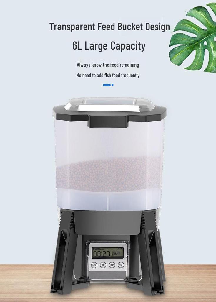 Smart Solar Automatic Fish Feeder for Indoor/Outdoor Koi Ponds