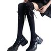 Women's Bowknot Over-the-Knee Socks - Japanese Style, Niche Knee-High, Pile-Up Calf