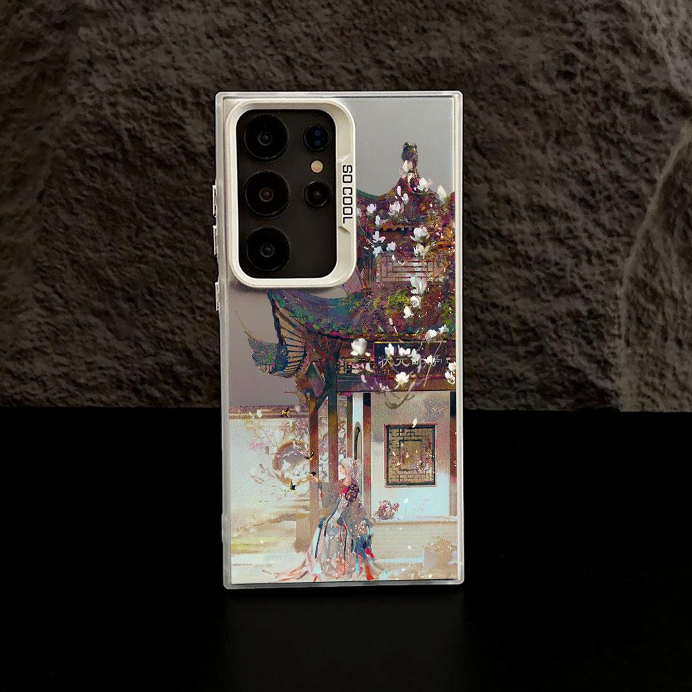 korea Japan Style Scenery S25 Ultra Case For Samsung Galaxy S25 S24 S23 S22 S21 FE S20 Ultra Plus Luxury Shockproof Phone Cover