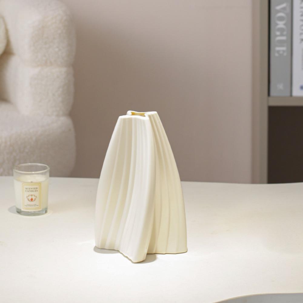 

Imitation Ceramic Water Cultivation Vase Plastic Flower Arrangement Vase Modern Irregular Vase белый
