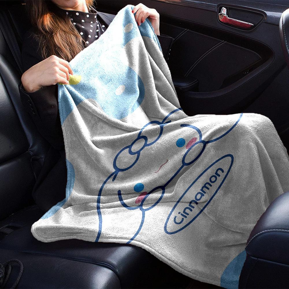 1pc Cinnamon Name Blanket Lightweight Flannel Throw for Sofa Bed Travel Camping Livingroom Office Couch Chair