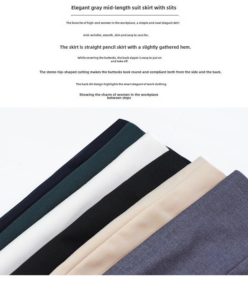 Eleganter Damen Bleistiftrock in Schwarz, knielang - Perfekt für Büro und Herbst/Frühling