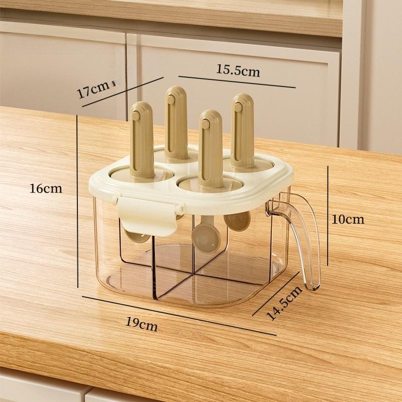 

Seasoning Box Kitchen Household New Commercial Sealed Moisture Proof Jar Salt Jar High End Storage Seasoning 4in1 Seasoning Jar коричневий