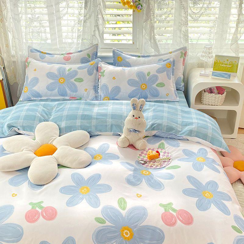 Cartoon Duvet Cover Household Skin-friendly Washable Modern Quilt Covers Students Non-fading Bedding Luxury Housse De Couette