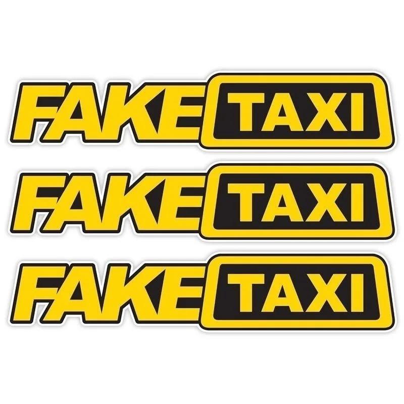 4ks Samolepka Fake Taxi Vinylová Nálepka Okno Auta Drift Vtipná Tuningová samolepka na auto