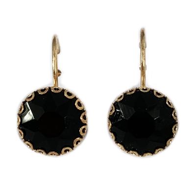 [R7318] - Designer Sleepers 'Sissi' Black Gold - 10 Mm