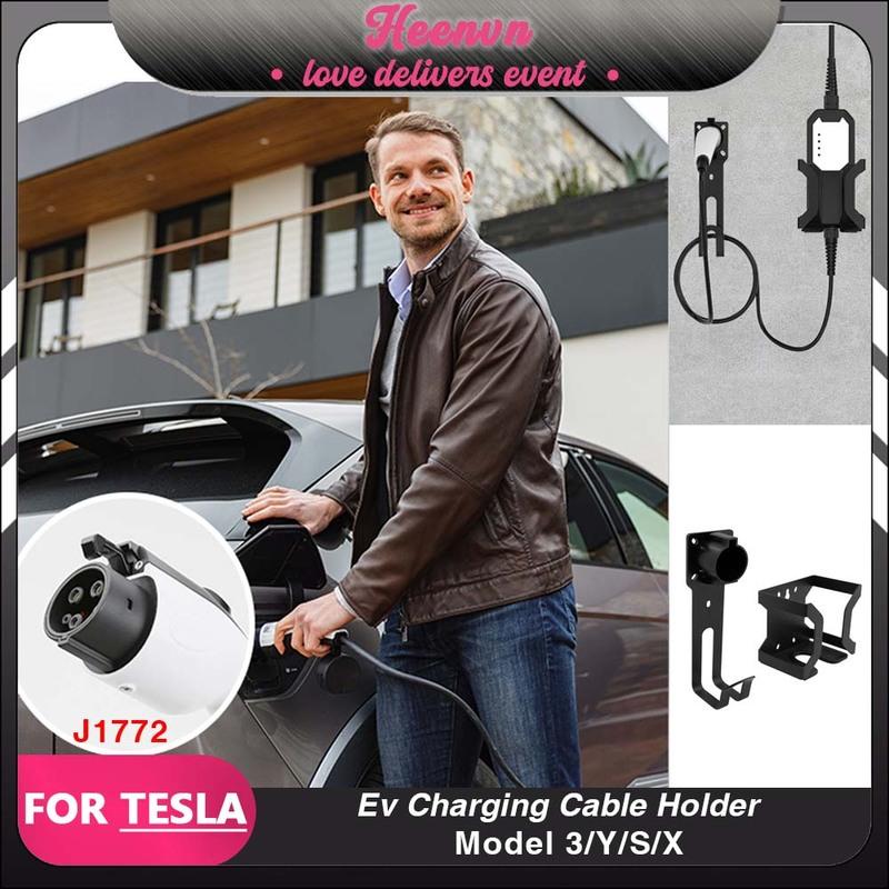 EV Charger Cable Wall Mount Holder For Tesla Model 3 Y 2025 Accessories Charger Holder Connector Bracket For Model S X 2024