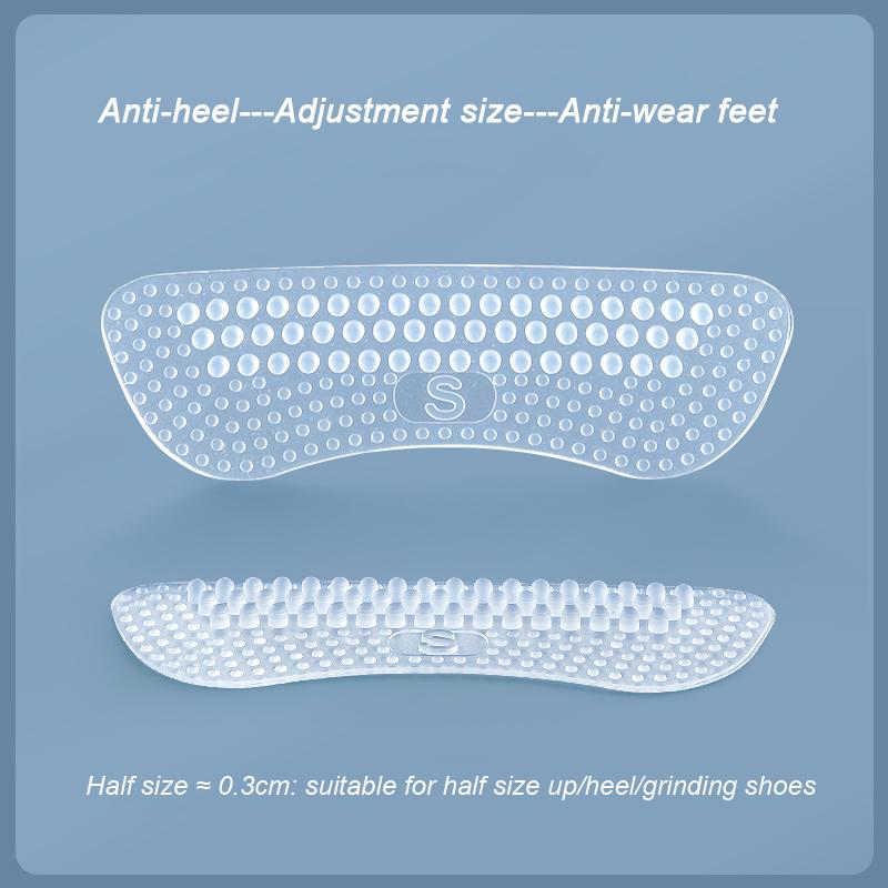 

Обновленные силиконовые наклейки на пятку, ручки для каблуков для женщин и мужчин, противоскользящие подушечки для пятки, нескользящие вставки, подушечки, защита для ухода за пяткой XL прозрачный