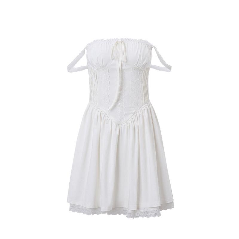 Summer Off Shoulder Short Sleeve Dress Casual Loose Mini Dresses