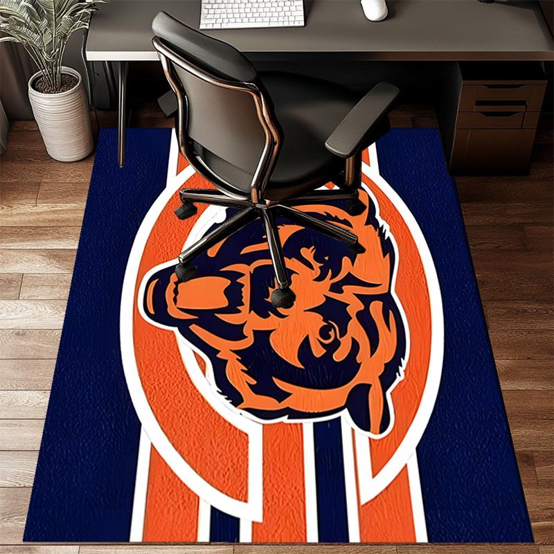 Chicago Bears Logo Rug Game Carpet, Floor Mat for Bedroom Living Room Entryway Rug, Home Decor Idea Gift for Christmas birthday