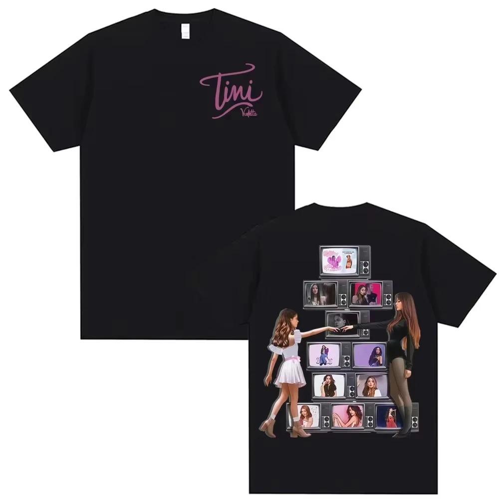 2026 Singer TINI STOESSEL La Triple T Futtura Tour Merch Cotton TShirt Unisex Harajuku Hip Hop Gothic Street Style TShirt