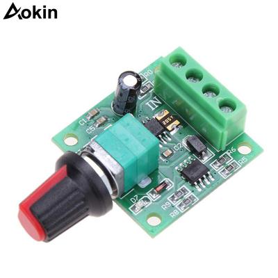 Aokin Alçak Gerilim Dc 1.8v 3v 5v 6v 12v 2A Motor Hız Kontrol Cihazı PWM 1803BK Ayarlanabilir Sürücü Anahtarı