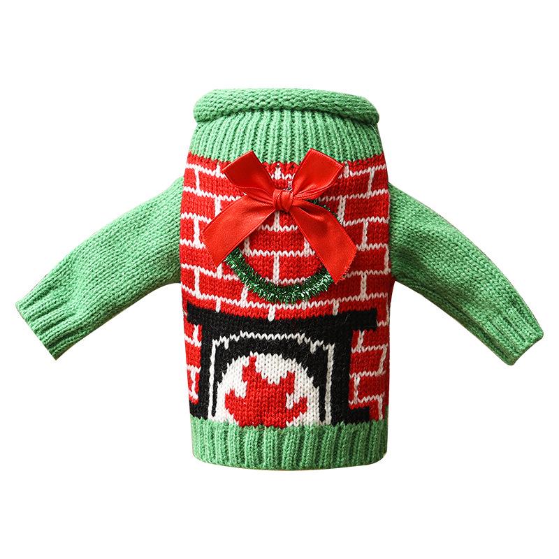 Christmas Wine Bottle Covers - Festive Knitted Decorations for Holiday Table Setting