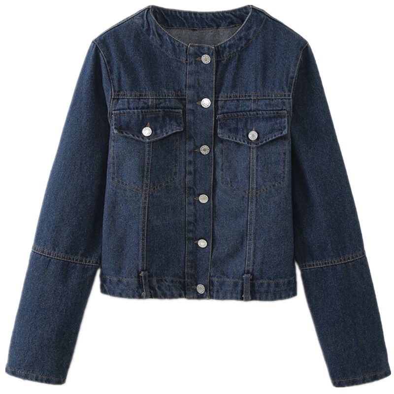 Fashion Style 2024 Spring New Arrival Women's Clothing Slim Looking All-Matching Jeans round Neck Jacket Coat Top 6045041