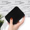Stylish Straw Design Card Holder: Large Capacity Zipper Wallet with Anti-Demagnetization for Women and Men