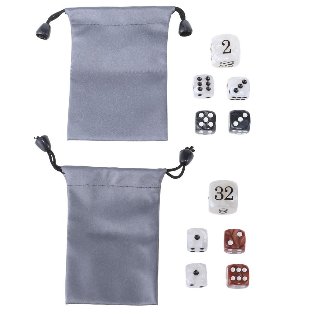 Acrylic Backgammon Dices Set with Pearls Finish for Board Game, Professional Acrylic Dices Set of Doubling Cube Dices