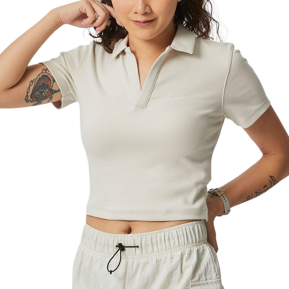 New Nike Sportswear Polo Shirt Women's Light Rosewood Umber DV7885-104