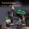 Creative Resin Backflow Incense Burner with Flowing Cloud Smoke Effect and Incense Cones - Entrance Ornament