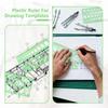 4Pcs Geometric Drawing Templates Ruler Light Weight Portable Circlular Oval Templates for Engineering Drawing Sketching